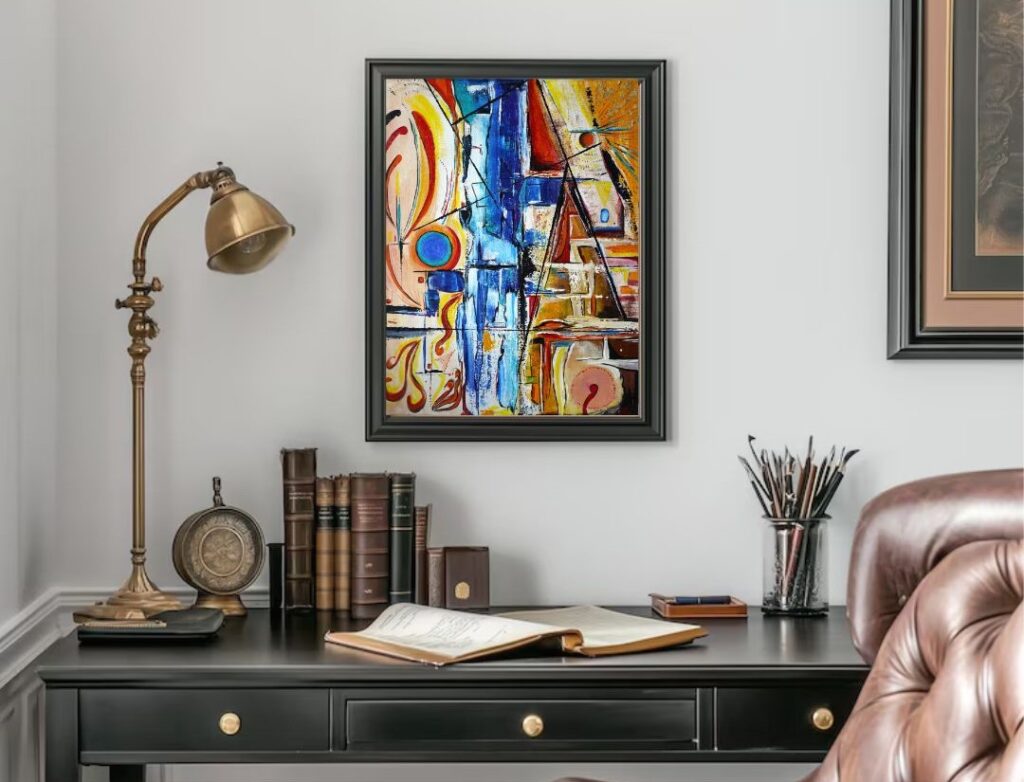 Egyiptom hívogat kortárs absztrakt festmény by artedina