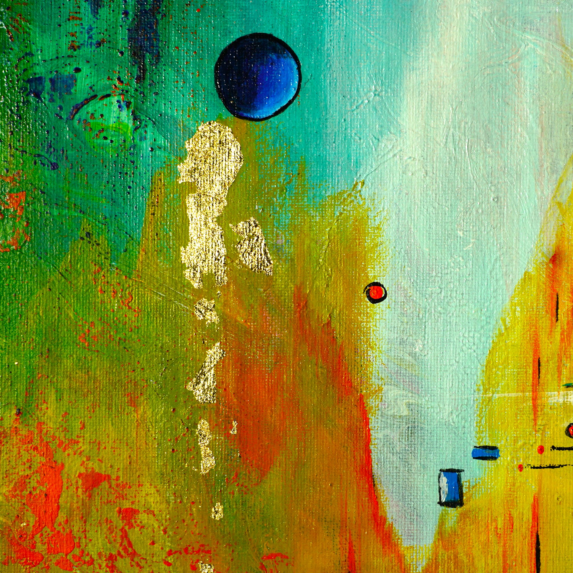 Elindulás részlet kortárs absztrakt festmény by artedina