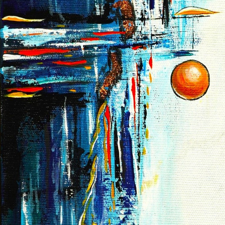 Elindulás folytatása részlet 2 kortárs akril absztrakt festmény by artedina