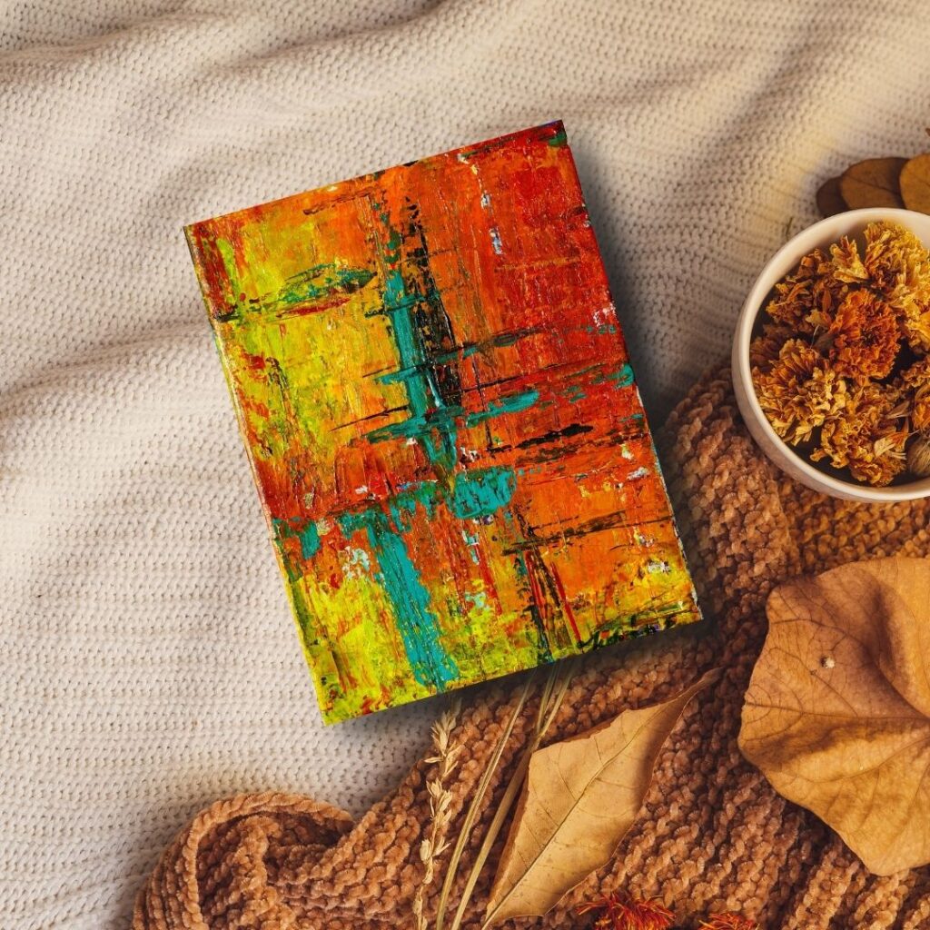 Őszi színkavalkád 11 kortárs akril, absztrakt festmény by artedina, abstract acril artwork