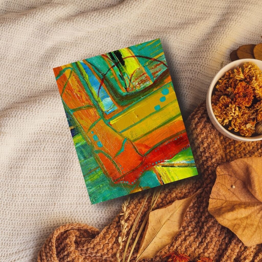 Őszi színkavalkád 22 kortárs akril, absztrakt festmény by artedina, abstract acril artwork